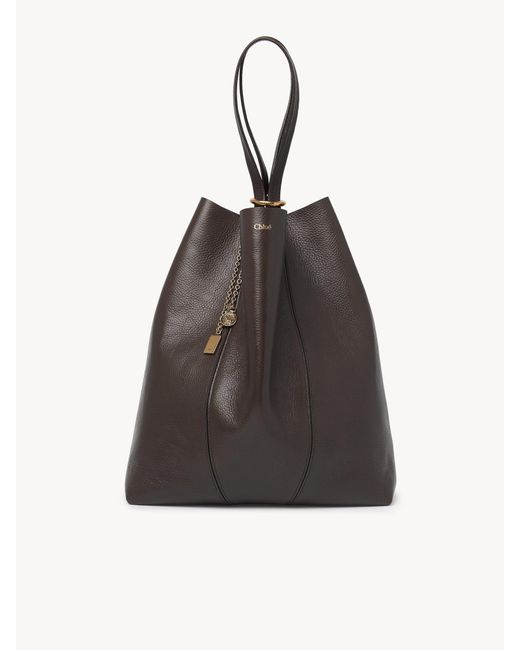 Chloé Brown Chloé Large Spin Tote Bag