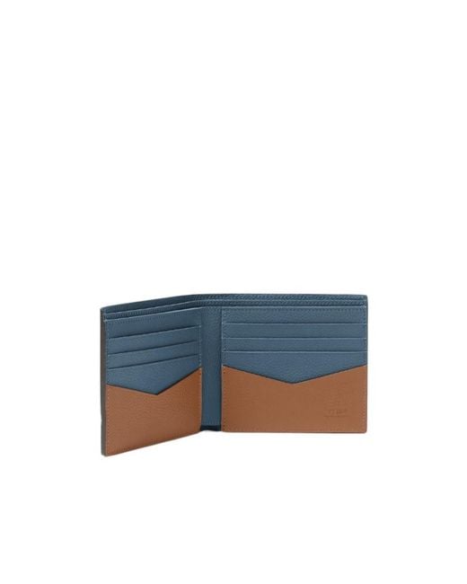 Fendi Blue Lui Bi-Fold Wallet for men
