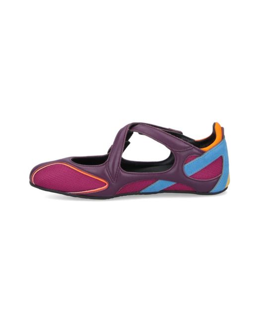 The Attico Purple The Cutout Strap Flat Shoes