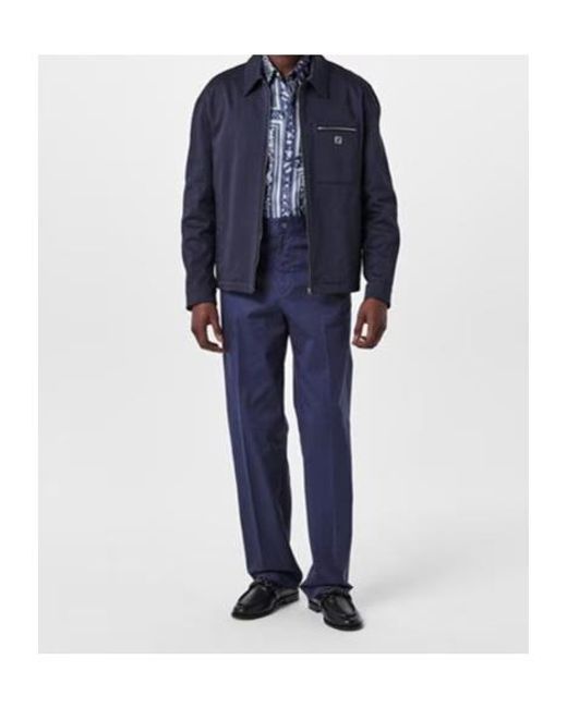 Fendi Blue Ff Blouson Sn53 for men
