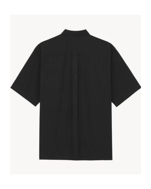 Saint Laurent Black Cotton Short-Sleeve Shirt for men