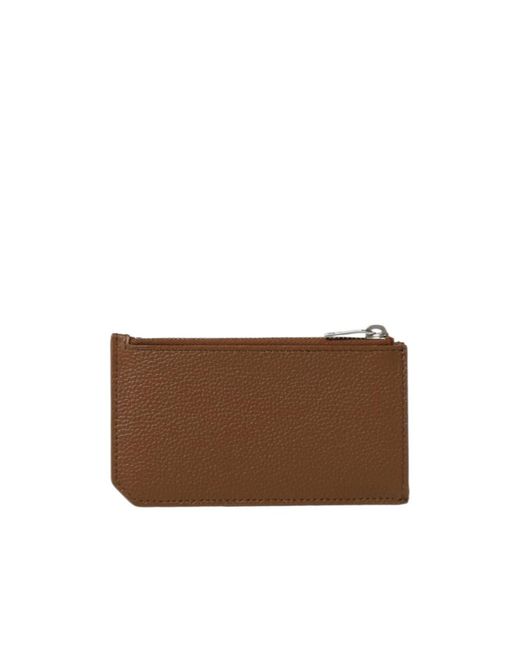 Saint Laurent Brown Cassandre Zip-Up Wallet for men
