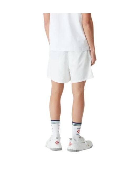 Casablanca White Logo Patch Elastic Waist Shorts for men