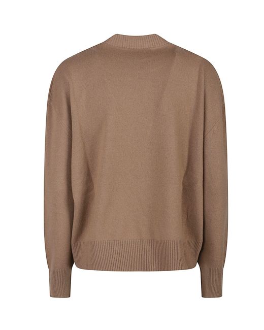 Fabiana Filippi Brown Crewneck Knitted Jumper