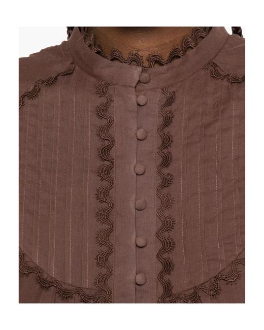ERMANNO FIRENZE Brown Tiered Midi Dress