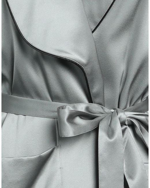 Dolce & Gabbana Gray Color-Blocked Satin Home Top