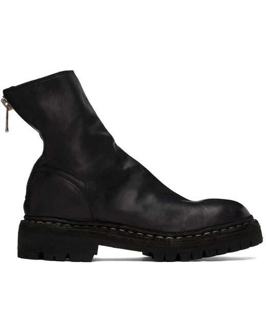 Guidi Black Zippered Short Boots