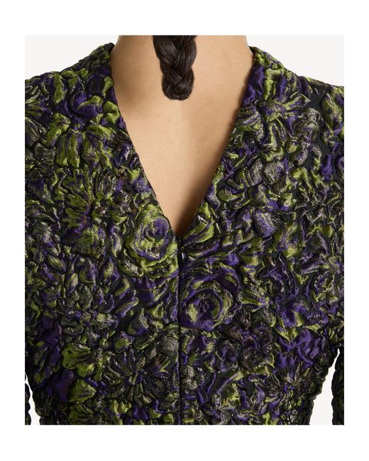 Balmain Black Cloqué Jacquard Dress