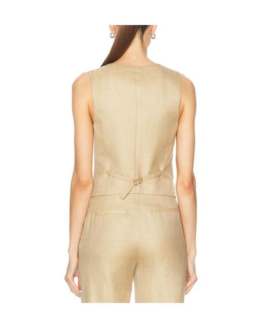 Gabriela Hearst Natural Single-Breasted Vest