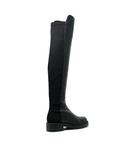Stuart Weitzman Black Round-Toe Boots