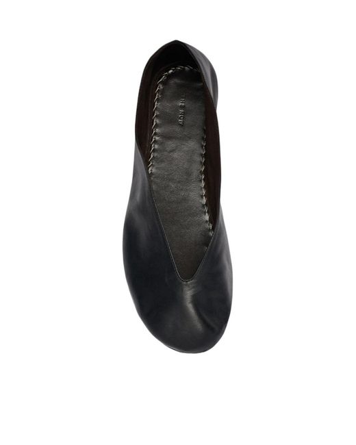 The Row Black Fay Flat Two Flat Shoes