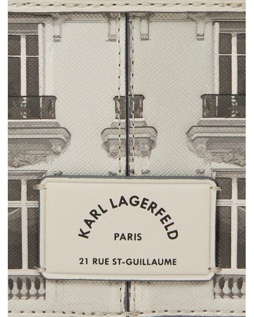 Karl Lagerfeld Gray Rue St-Guillaume Maison Crossbody Bag