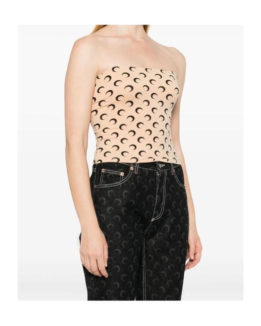 MARINE SERRE Natural Moon Phase Print Top
