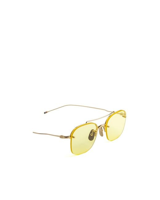 Thom Browne Metallic Pilot-Frame Sunglasses for men
