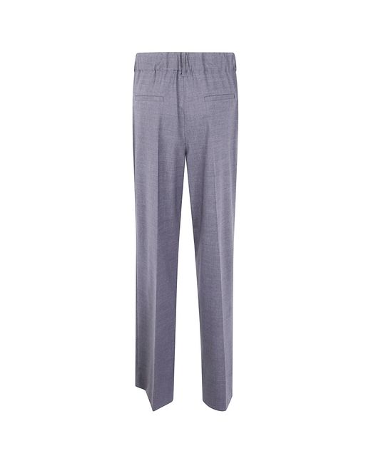 P.A.R.O.S.H. Blue Pleated Wool Trousers