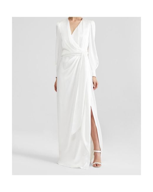 Max Mara White V-Neck Dress