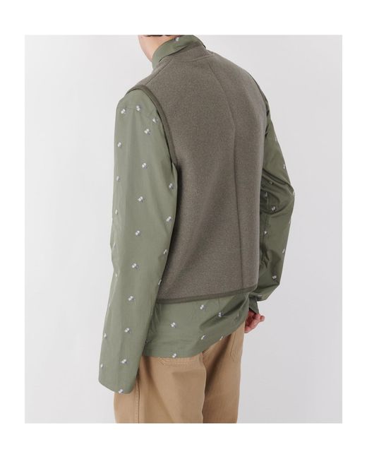Rier Green Sleeveless Wool Vest for men