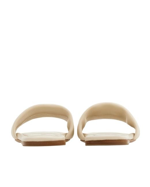 Ferragamo White Slide With Logo