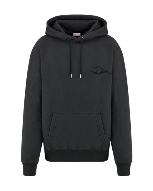 Dior Black Ribbon Hooded Sweatshirt for men