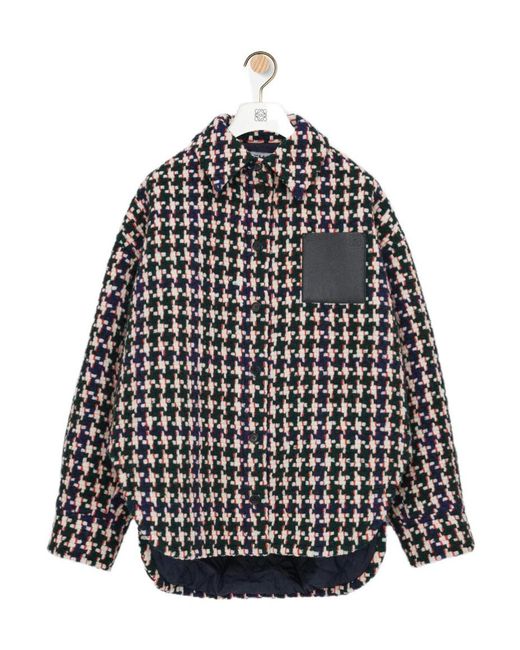 Loewe Black Leather-Trimmed Overshirt
