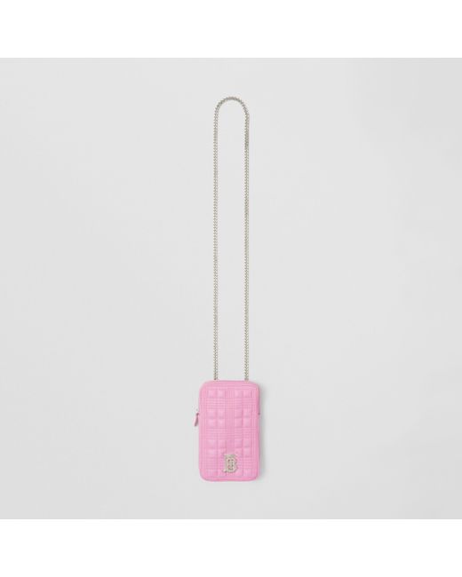 Burberry Pink Lola Quilted Pouch Bag