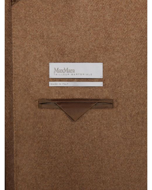 Max Mara Brown Caraffa Single-Breasted Tailored Blazer