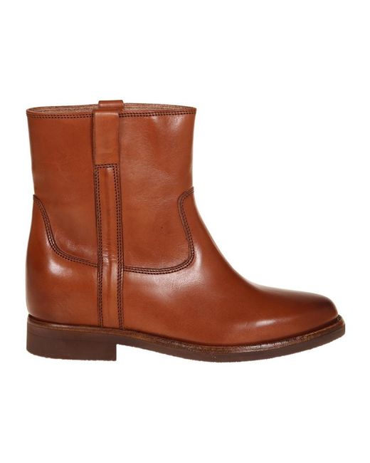 Isabel Marant Brown Susee Round Toe Ankle Boots