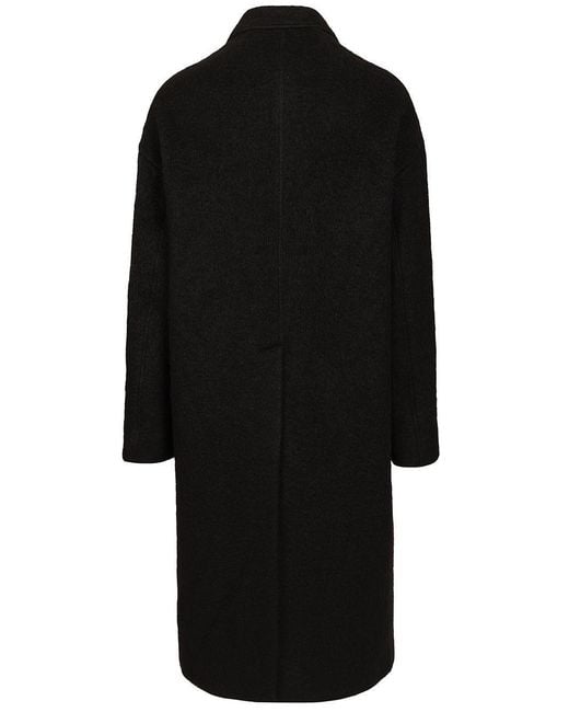 Rick Owens Black Brad Knee-Length Coat for men