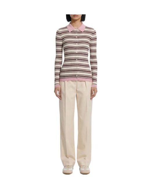 Moncler Natural Wide Leg Tailored Pants