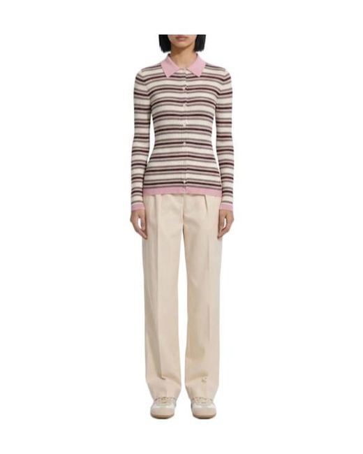 Moncler Natural Wide Leg Tailored Pants