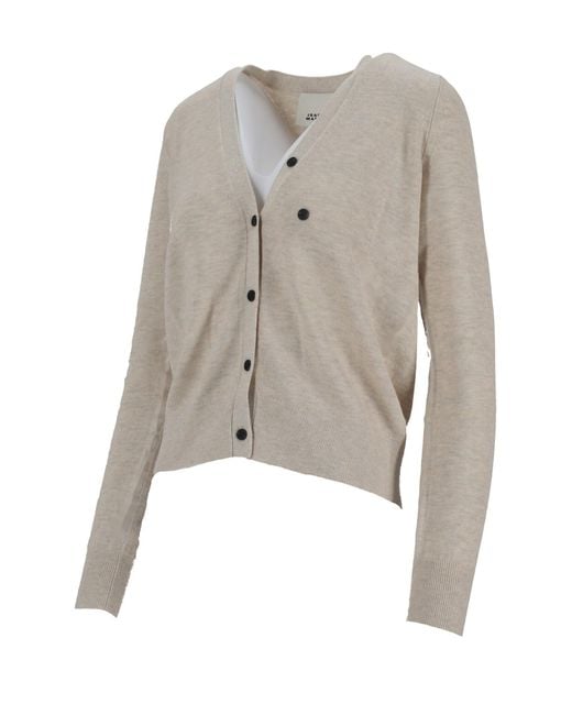 Isabel Marant White Carline Buttoned Cardigan