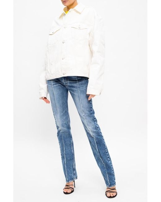 Maison Margiela White Oversized Denim Jacket for men