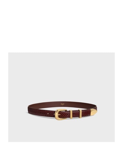 Céline White Medium Western Belt