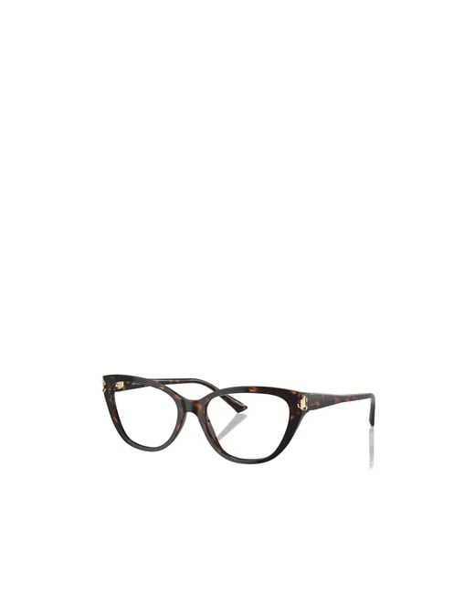 Jimmy Choo White Eyewear Cat-Eye Frame Glasses