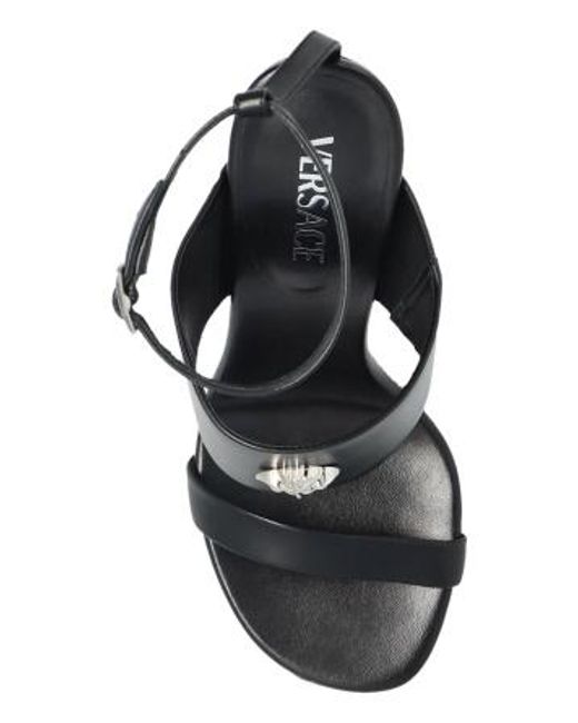 Versace Black Medusa-Head High-Heeled Sandals