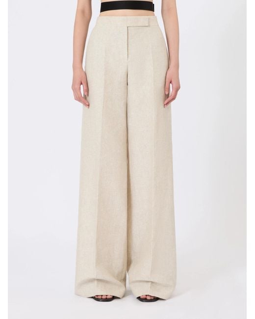 Max Mara White Wide-Leg Trousers
