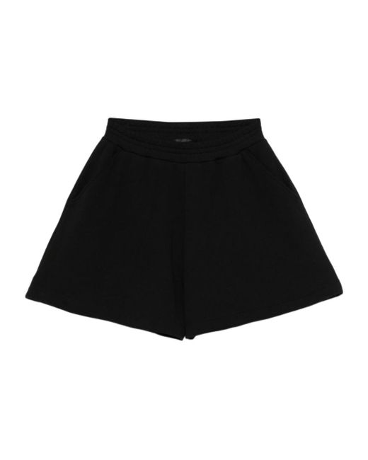 Emporio Armani Black Jersey-Texture Shorts
