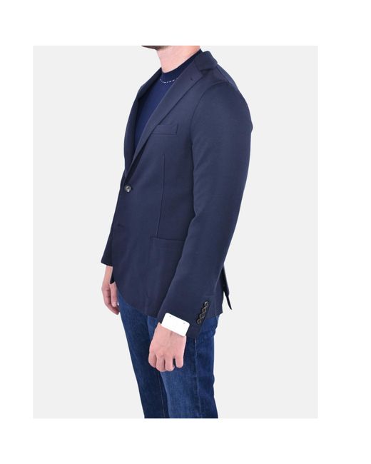 Eleventy Blue Cotton Blazer for men