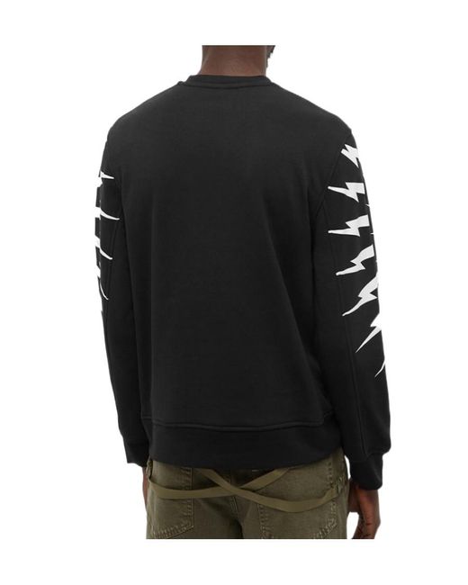 Neil Barrett Black Logo Logo Hoodie for men