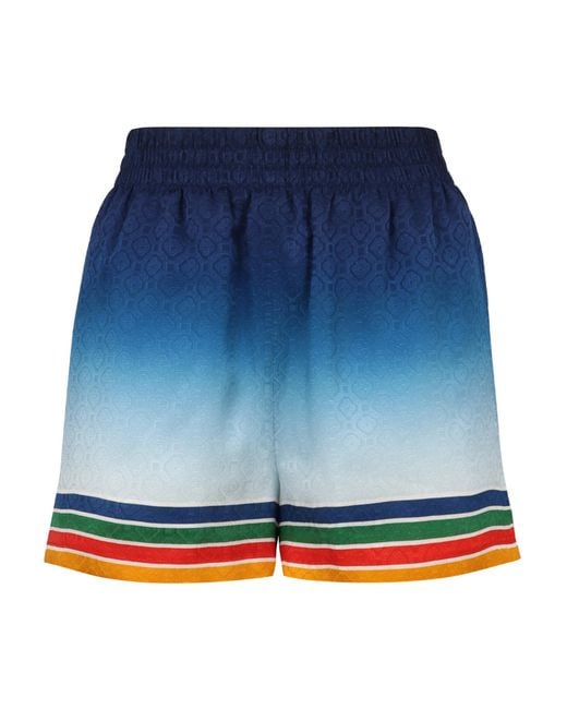 Casablanca Blue Elastic Waist Shorts