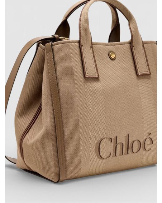 Chloé Brown Chloé Carry Logo Detailed Tote Bag