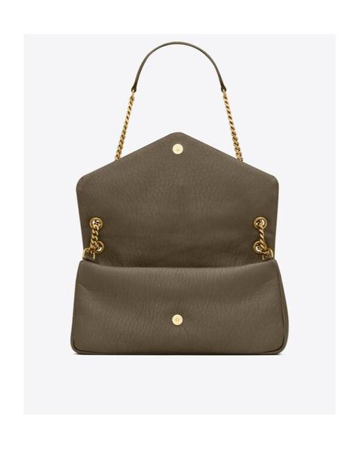 Saint Laurent Metallic Calypso Medium Grain Shoulder Bag