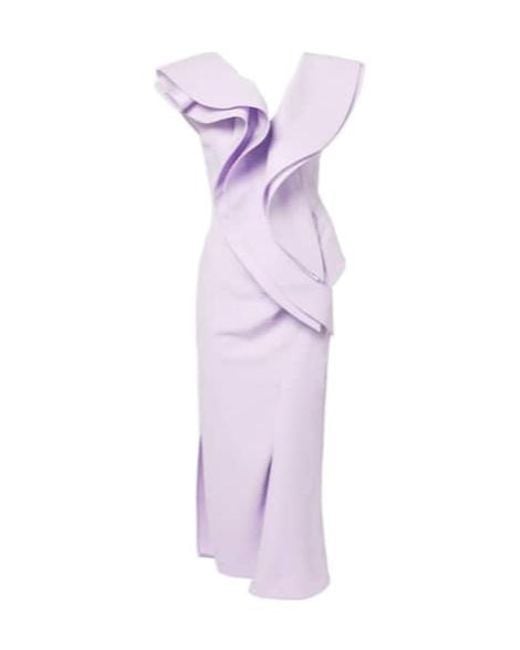 Maticevski Purple Revive Wave Cocktail Dress