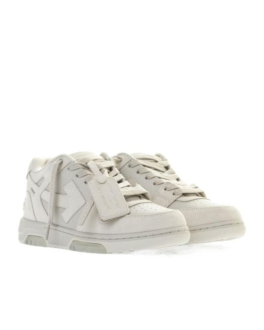 Off-White c/o Virgil Abloh Gray Out Of Office Lace-Up Sneakers for men