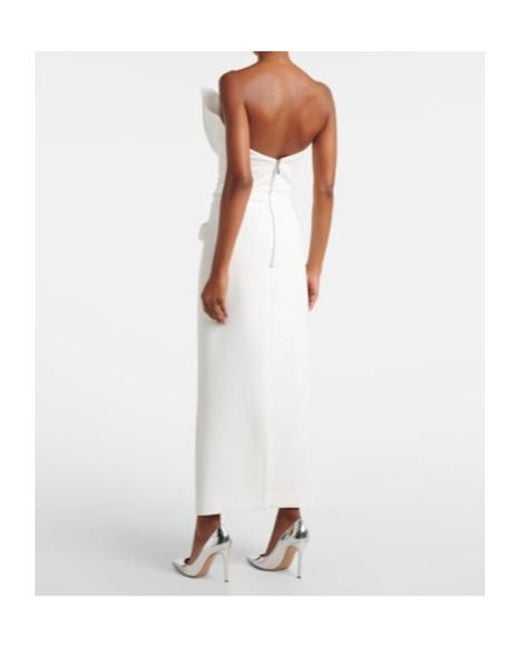 Maticevski White Requiem Strapless Crêpe Gown