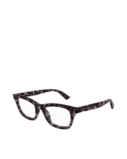 McQueen White Eyewear Square Frame Glasses