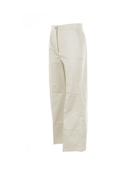 Marella Natural High Waist Wide Leg Trousers