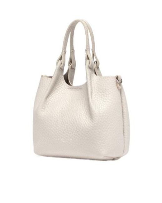 Gianni Chiarini White Dua Textured Tote Bag