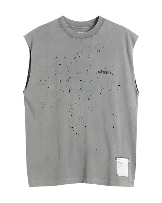 Satisfy Gray Crew Neck Vest for men