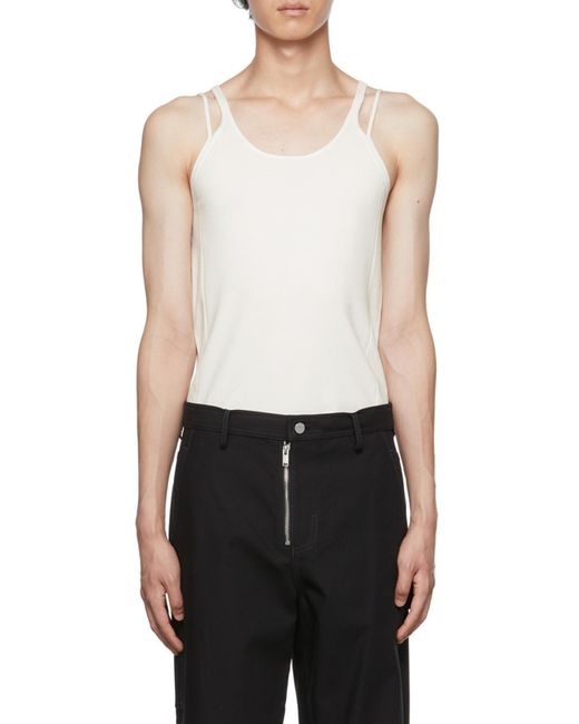 Dion Lee White Density Double-Strap Tank Top for men